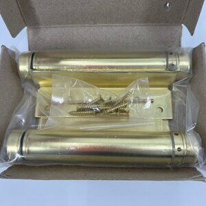 NEW Swinging Cafe Doors 6" Double Action Spring Hinge Polished Brass 1 Unit